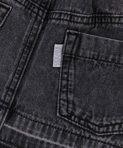 Ocean&Ground(オーシャン&グラウンド)の「ハート刺繍デニムミニスカート(デニムスカート・キッズ・ケミカルウォッシュ/ブラック・140/130/120/110/100/90)」の12枚目の写真