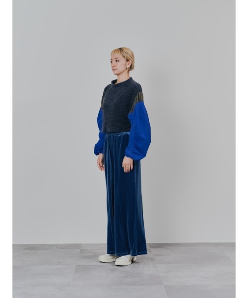 DOLLUPOOPS（ドールアップウップス）の「ベロアフレアパンツ（その他パンツ・レディース・ブルー/ピンク/ブラウン・38）」の16枚目の写真