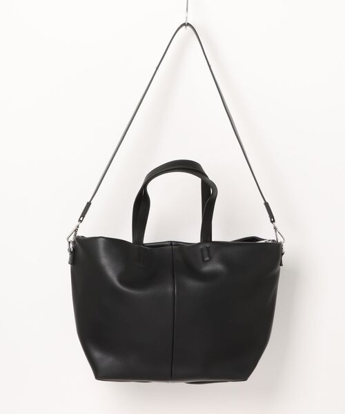 cache cache(カシュ カシュ)の「カシュカシュ cachecache / 収納ポケット付2wayソフトトート(トートバッグ・レディース・ブラック/ベージュ・FREE)」の8枚目の写真