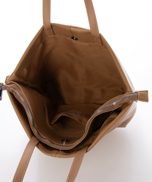 cache cache(カシュ カシュ)の「カシュカシュ cachecache / 収納ポケット付2wayソフトトート(トートバッグ・レディース・ブラック/ベージュ・FREE)」の13枚目の写真