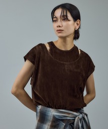 SALON adam et rope' | 【WEB限定】マルチウェイベロアタッチレイヤードプルオーバー(Tシャツ/カットソー)