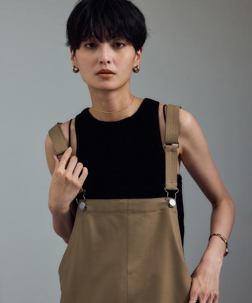 SALON adam et rope'(サロン アダム エ ロペ)の「【WEB限定】マルチウェイベロアタッチレイヤードプルオーバー(Tシャツ/カットソー・レディース・ブラウン/オフホワイト/ブラック・FREE)」の4枚目の写真