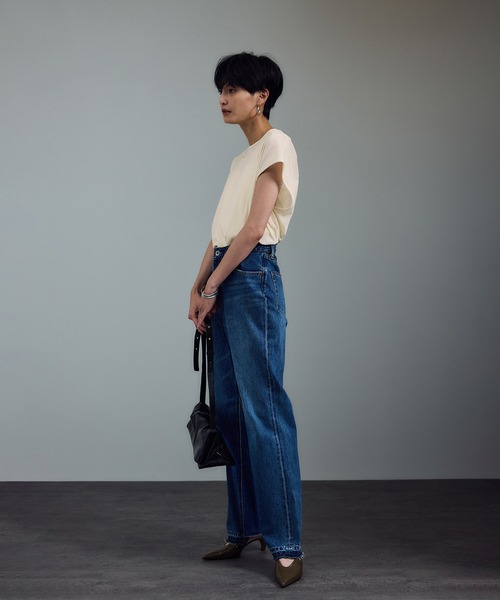 SALON adam et rope'(サロン アダム エ ロペ)の「【WEB限定】マルチウェイベロアタッチレイヤードプルオーバー(Tシャツ/カットソー・レディース・ブラウン/オフホワイト/ブラック・FREE)」の13枚目の写真