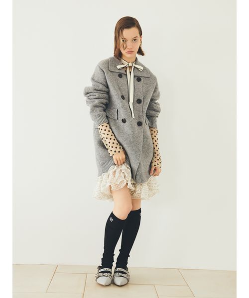 FURFUR(ファーファー)の「ロゴシアープルオーバー(Tシャツ/カットソー・レディース・ドット/ベージュ/サックスブルー/ブラック/アイボリー・F)」の7枚目の写真