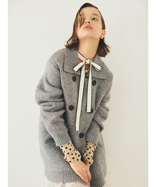 FURFUR(ファーファー)の「ロゴシアープルオーバー(Tシャツ/カットソー・レディース・ドット/ベージュ/サックスブルー/ブラック/アイボリー・F)」の8枚目の写真