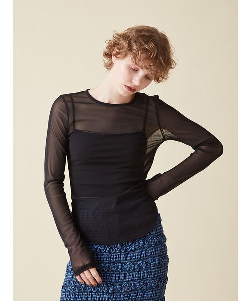 FURFUR(ファーファー)の「ロゴシアープルオーバー(Tシャツ/カットソー・レディース・ドット/ベージュ/サックスブルー/ブラック/アイボリー・F)」の14枚目の写真