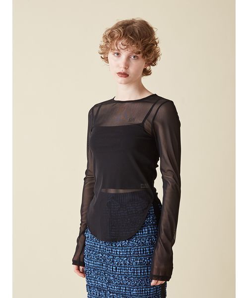 FURFUR(ファーファー)の「ロゴシアープルオーバー(Tシャツ/カットソー・レディース・ドット/ベージュ/サックスブルー/ブラック/アイボリー・F)」の18枚目の写真