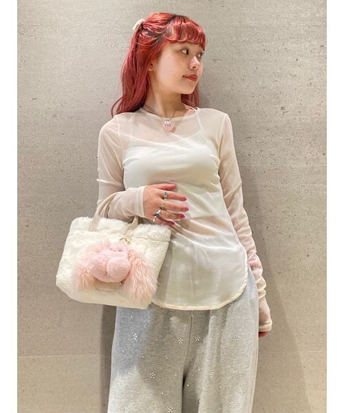 FURFUR(ファーファー)の「ロゴシアープルオーバー(Tシャツ/カットソー・レディース・ドット/ベージュ/サックスブルー/ブラック/アイボリー・F)」の21枚目の写真