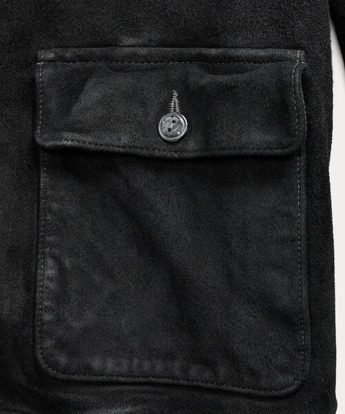 RRL(ダブル アール エル)の「スエード ボンバー ジャケット(その他アウター・メンズ・ブラック系1・L/XXL/XS/XL/S/M)」の2枚目の写真