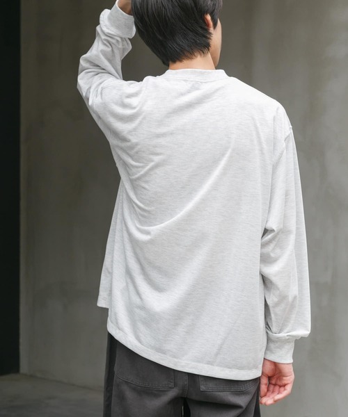 FORK&SPOON（フォークアンドスプーン）の「FORK&SPOON　CAVEジャージーロングスリーブTシャツ（Tシャツ/カットソー・メンズ・アイボリー/グレー系その他・4/5）」の3枚目の写真
