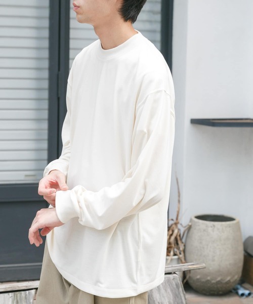 FORK&SPOON（フォークアンドスプーン）の「FORK&SPOON　CAVEジャージーロングスリーブTシャツ（Tシャツ/カットソー・メンズ・アイボリー/グレー系その他・4/5）」の20枚目の写真