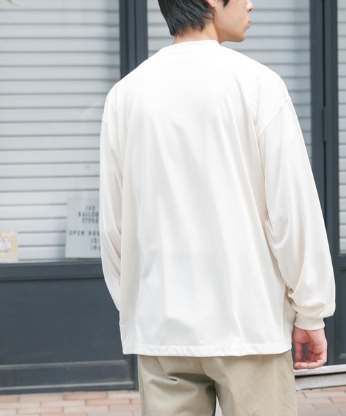 FORK&SPOON（フォークアンドスプーン）の「FORK&SPOON　CAVEジャージーロングスリーブTシャツ（Tシャツ/カットソー・メンズ・アイボリー/グレー系その他・4/5）」の18枚目の写真