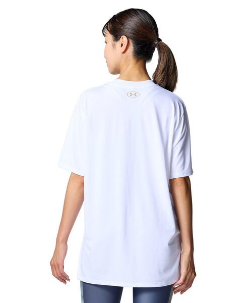 UNDER ARMOUR(アンダーアーマー)の「UAテック オーバーサイズド ビッグロゴ Tシャツ(トレーニング/レディース)(Tシャツ/カットソー・レディース・ホワイト・XL/S/M/L)」の2枚目の写真
