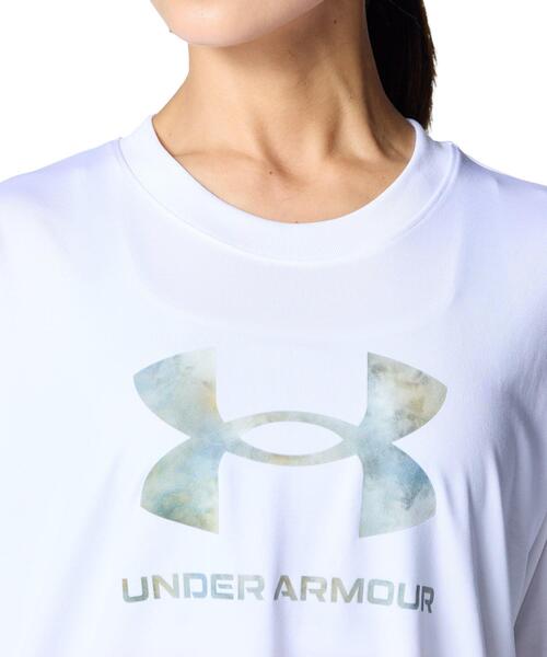 UNDER ARMOUR(アンダーアーマー)の「UAテック オーバーサイズド ビッグロゴ Tシャツ(トレーニング/レディース)(Tシャツ/カットソー・レディース・ホワイト・XL/S/M/L)」の4枚目の写真