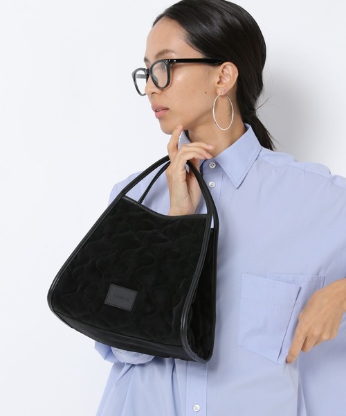 HEREIAM（ヘレイアム）の「【HEREIAM】スエードキルトミニBAG（ハンドバッグ・レディース・キャメル/ブラック・FREE）」の5枚目の写真