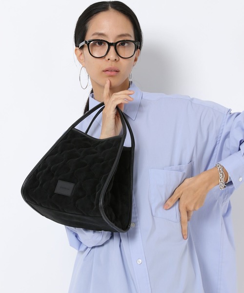 HEREIAM（ヘレイアム）の「【HEREIAM】スエードキルトミニBAG（ハンドバッグ・レディース・キャメル/ブラック・FREE）」の6枚目の写真