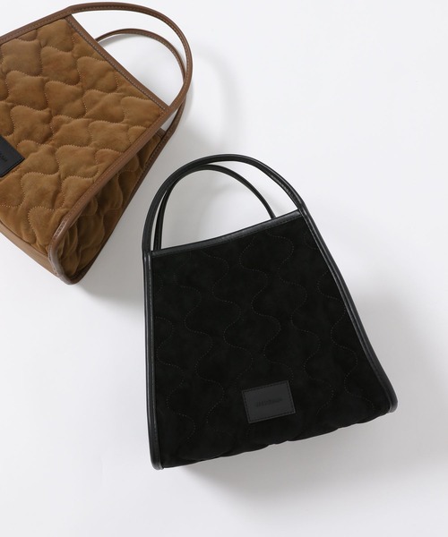 HEREIAM（ヘレイアム）の「【HEREIAM】スエードキルトミニBAG（ハンドバッグ・レディース・キャメル/ブラック・FREE）」の7枚目の写真