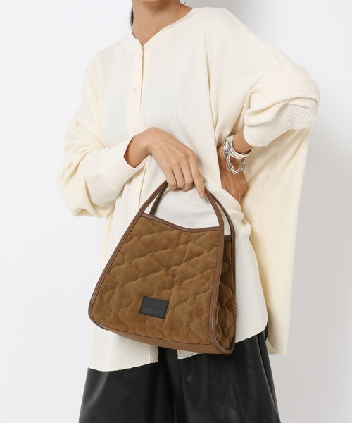 HEREIAM（ヘレイアム）の「【HEREIAM】スエードキルトミニBAG（ハンドバッグ・レディース・キャメル/ブラック・FREE）」の10枚目の写真