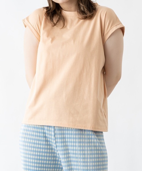mebole（メボレ）の「スクエアノースリーブトップス（Tシャツ/カットソー・レディース・ブラウン・FREE）」の2枚目の写真