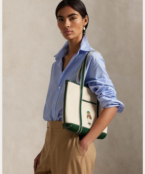 Polo ベア キャンバス スモール ショッパー トート（トートバッグ