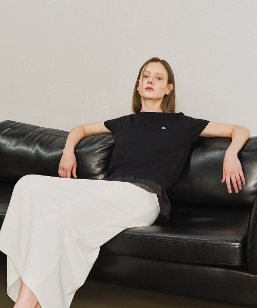 GENERAL IDEA（ジェネラルアイデア）の「GENERAL IDEA/ジェネラルアイディア tencel essential half pullover 半袖サマーニット（ニット/セーター・レディース・ブラック/ブルー/ピンク/ホワイト・S/M/L）」の19枚目の写真