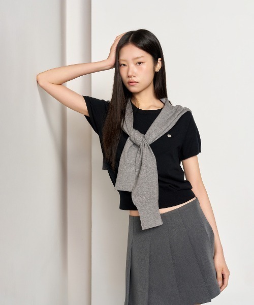 GENERAL IDEA（ジェネラルアイデア）の「GENERAL IDEA/ジェネラルアイディア tencel essential half pullover 半袖サマーニット（ニット/セーター・レディース・ブラック/ブルー/ピンク/ホワイト・S/M/L）」の22枚目の写真