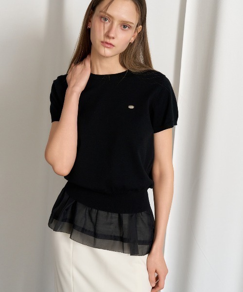 GENERAL IDEA（ジェネラルアイデア）の「GENERAL IDEA/ジェネラルアイディア tencel essential half pullover 半袖サマーニット（ニット/セーター・レディース・ブラック/ブルー/ピンク/ホワイト・S/M/L）」の20枚目の写真