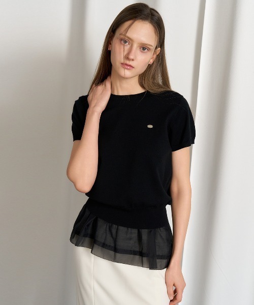 GENERAL IDEA（ジェネラルアイデア）の「GENERAL IDEA/ジェネラルアイディア tencel essential half pullover 半袖サマーニット（ニット/セーター・レディース・ブラック/ブルー/ピンク/ホワイト・S/M/L）」の21枚目の写真