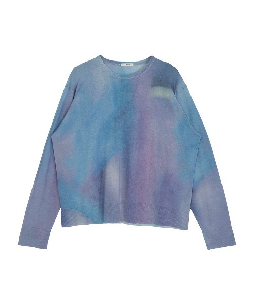 トップス DULL GRADATION PRINT KNIT TOP DULL GRADATION PRINT KNIT TOP