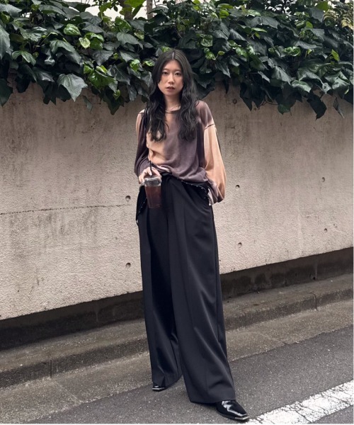 トップス DULL GRADATION PRINT KNIT TOP DULL GRADATION PRINT KNIT TOP