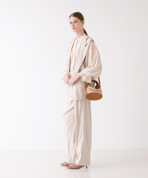 DESIGNWORKS（デザインワークス）の「ギャザーブラウス（シャツ/ブラウス・レディース・アイボリー/ピンク・38）」の5枚目の写真