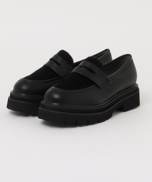 archives（アルシーヴ）の「ハラコアソート厚底ローファー（ローファー・レディース・チャコールグレー/ブラック・MEDIUM/LARGE）」の18枚目の写真