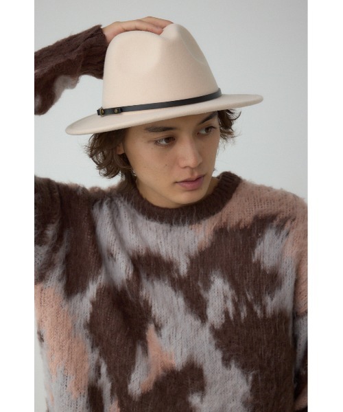 AZUL by moussy(アズールバイマウジー)の「フェルトハット(ハット・メンズ・ベージュ/ブラック・FREE)」の11枚目の写真