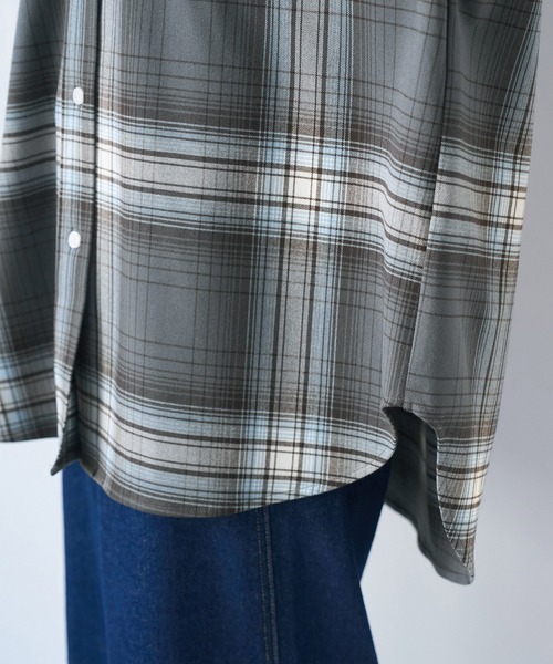 ROPE' PICNIC（ロペピクニック）の「チェックネルシャツ/リンクコーデ（シャツ/ブラウス・レディース・チャコールグレー/ブルー/オレンジ/ベージュ・FREE）」の11枚目の写真