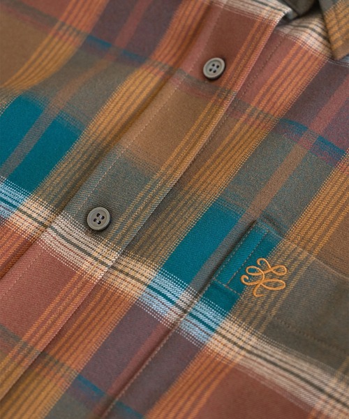 ROPE' PICNIC（ロペピクニック）の「チェックネルシャツ/リンクコーデ（シャツ/ブラウス・レディース・チャコールグレー/ブルー/オレンジ/ベージュ・FREE）」の6枚目の写真