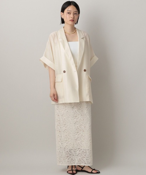 A part by(アパートバイ)の「キモウレースタイトスカート(スカート・レディース・ブラウン/アイボリー・FREE)」の7枚目の写真