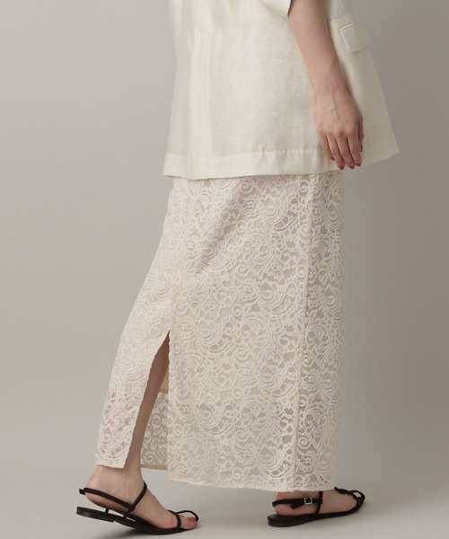 A part by(アパートバイ)の「キモウレースタイトスカート(スカート・レディース・ブラウン/アイボリー・FREE)」の10枚目の写真