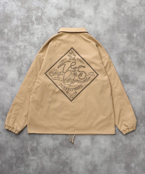 未使用 NBB WEEKEND カレッジ コーチジャケット 3 ベージュ TES BANDANA LOGO COACH JACKET / コーチジャケット（ナイロン