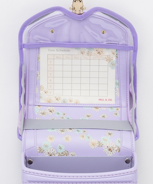 PAUL&JOE（ポールアンドジョー）の「PAUL & JOE(ポール & ジョー)クリザンテームワンポイント半かぶせクリアランドセルカバー（ランドセル・キッズ・パープル/ミント/ピンク/ホワイト・ONE SIZE）」の8枚目の写真