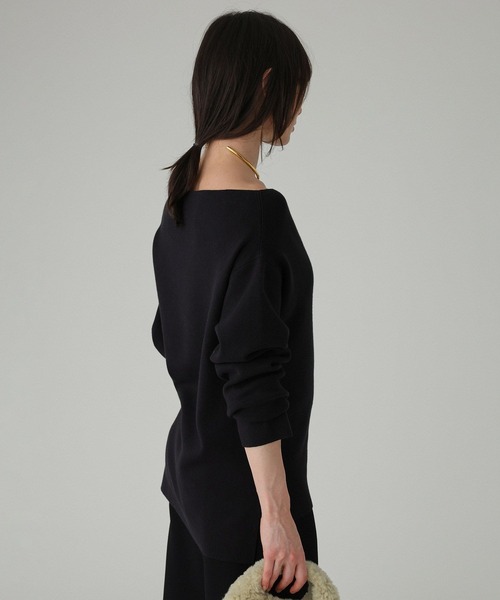 BABYLON オフショルハイゲージプルオーバー　黒 オフショルハイゲージプルオーバー（ニット/セーター）｜BABYLONE