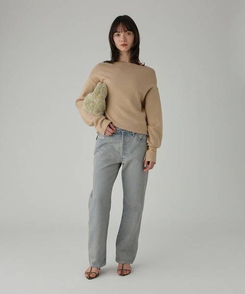 【新品】BABYLON オフショルハイゲージプルオーバー　グレー オフショルハイゲージプルオーバー（ニット/セーター）｜BABYLONE