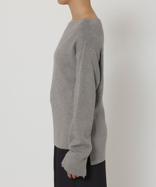 【新品】BABYLON オフショルハイゲージプルオーバー　グレー オフショルハイゲージプルオーバー（ニット/セーター）｜BABYLONE