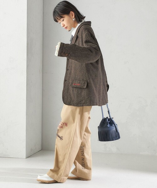 jane smith ベージュ ダウンジャケット ＆HALF ダウンコート ダウンジャケット バイカラーシームレス