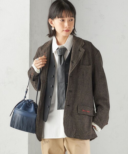 JANESMITH（ジェーンスミス）の「【SHIPS別注】Jane smith:ブリティッシュ ウール ジャケット（テーラードジャケット・レディース・ブラウン・38/36）」の7枚目の写真
