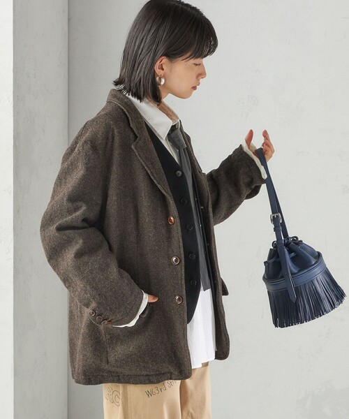 JANESMITH（ジェーンスミス）の「【SHIPS別注】Jane smith:ブリティッシュ ウール ジャケット（テーラードジャケット・レディース・ブラウン・38/36）」の3枚目の写真