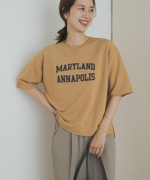 URBAN RESEARCH DOORS（アーバンリサーチドアーズ）の「速乾裏毛ロゴプルオーバー（Tシャツ/カットソー・レディース・オフホワイト/チャコールグレー/キャメル・MEDIUM）」の16枚目の写真