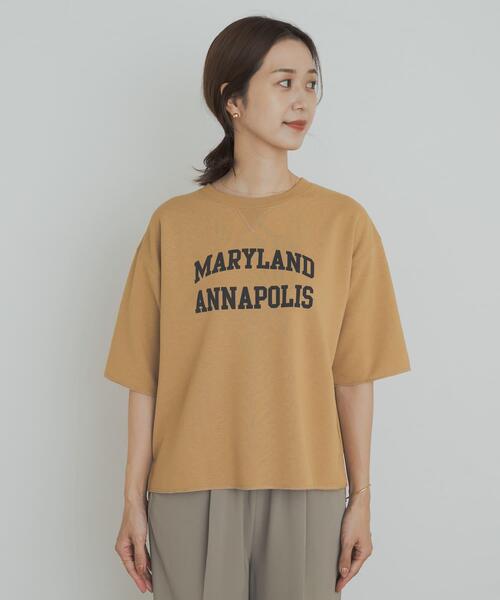 URBAN RESEARCH DOORS（アーバンリサーチドアーズ）の「速乾裏毛ロゴプルオーバー（Tシャツ/カットソー・レディース・オフホワイト/チャコールグレー/キャメル・MEDIUM）」の18枚目の写真