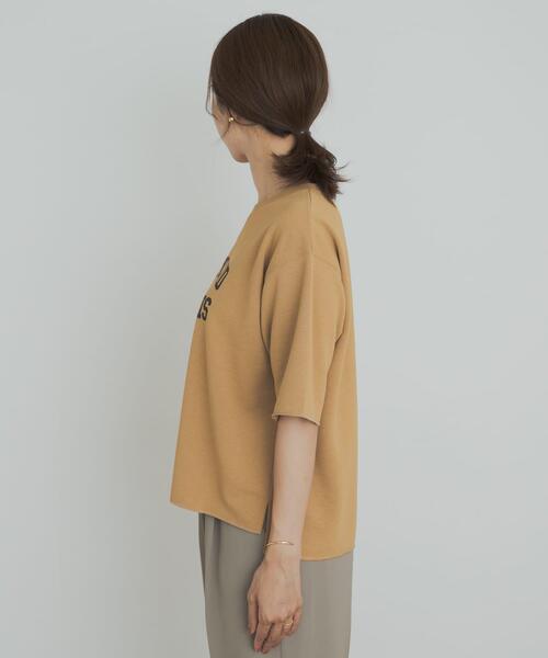 URBAN RESEARCH DOORS（アーバンリサーチドアーズ）の「速乾裏毛ロゴプルオーバー（Tシャツ/カットソー・レディース・オフホワイト/チャコールグレー/キャメル・MEDIUM）」の19枚目の写真