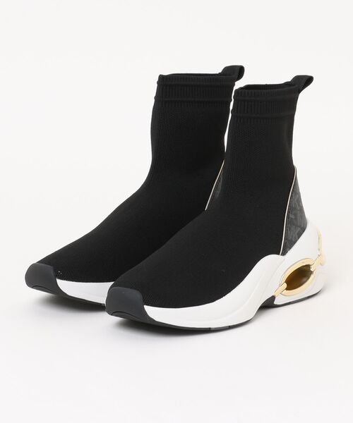 MICHAEL KORS（マイケルコース）の「TONI ストレッチニット エンパイア シグネチャーロゴ ソック スニーカー（スニーカー・レディース・ブラック・5.5/6/6.5/7/7.5）」の4枚目の写真