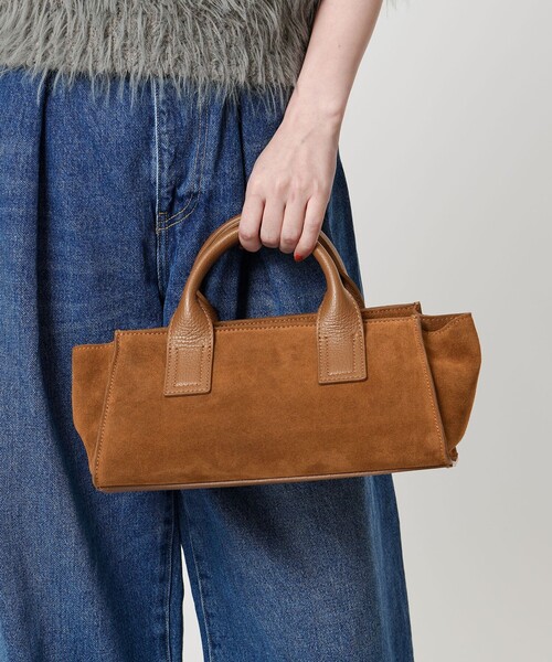 ELYSIR(エリジール)の「<ELYSIR>スエード ロングスクエア トートバッグ(トートバッグ・レディース・ターコイズブルー系/ブラウン系・FREE)」の1枚目の写真